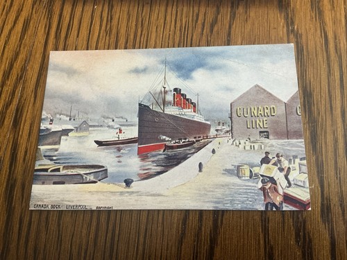 Coloured ppc the cunard - ppc,