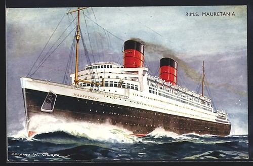 Künstler passagierschiff - künstler-ak,