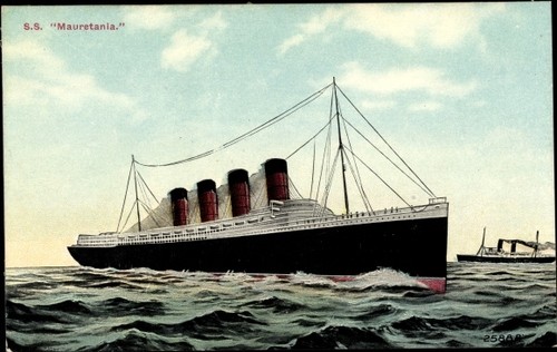 Dampfer mauretania cunard - ak,