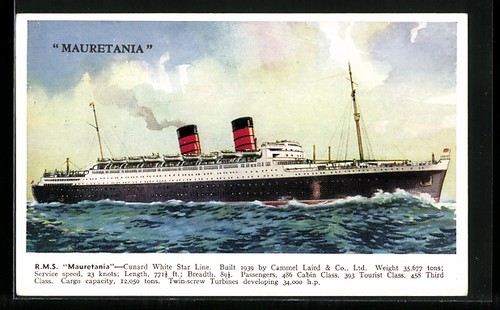 Ansichtskarte passagierschiff - ansichtskarte,