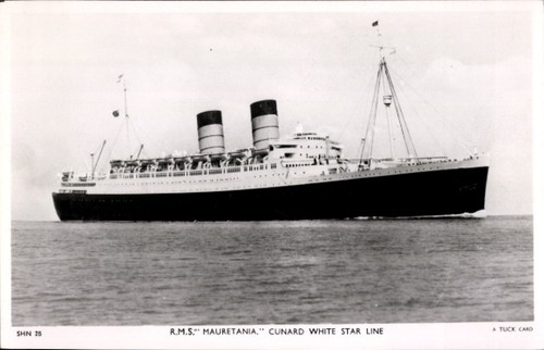 Dampfer mauretania white - ak, mauretania,