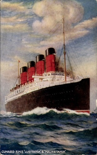 Dampfer rms lusitania - ak,
