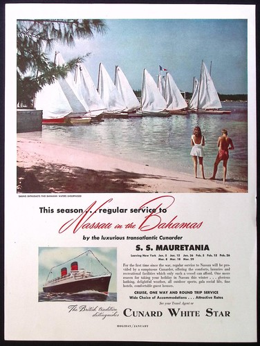 1949 cunard white star - star, ad