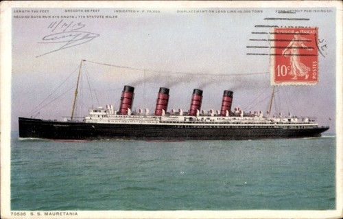 Dampfer rms mauretania - rms,