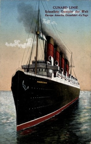 Cunard line dampfschiff - ak,