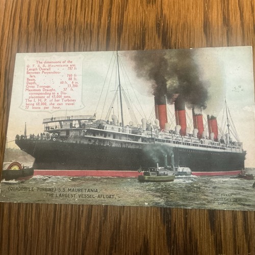 Farbige postkarte der rms - postkarte,