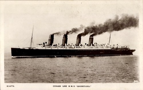 Dampfer rms mauretania - ak,