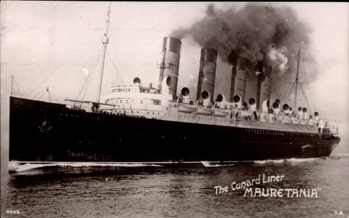 Dampfer mauretania cunard - ak, mauretania,